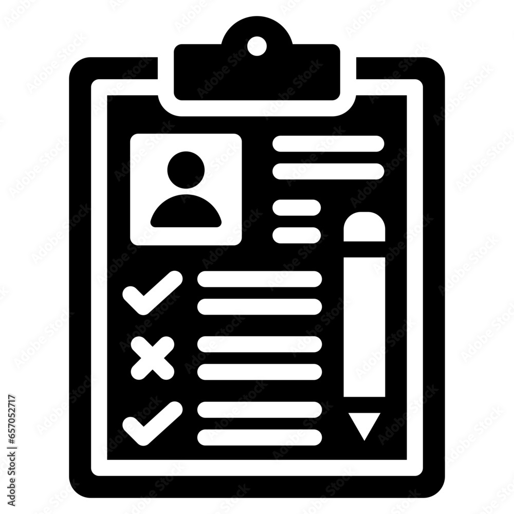 Assesment Glyph Icon Assesment Glyph Icon