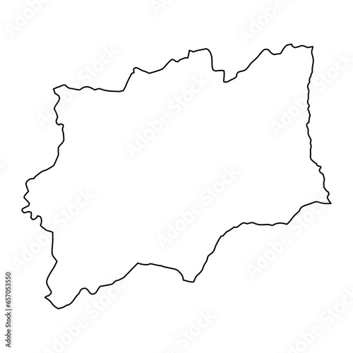 Huila province map, administrative division of Angola.