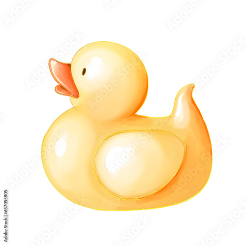 yellow rubber duck isolated illustration
