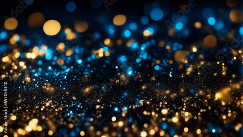 abstract background with glowing particles and bokeh © Vugar & Salekh