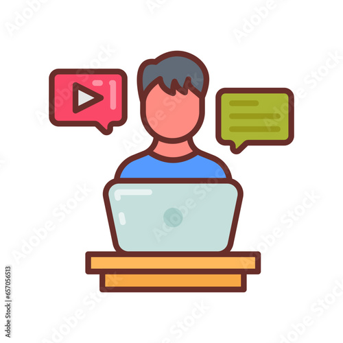 Content Creator icon in vector. Illustration
