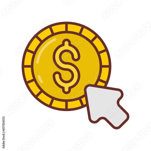 Pay Per Click icon in vector. Illustration
