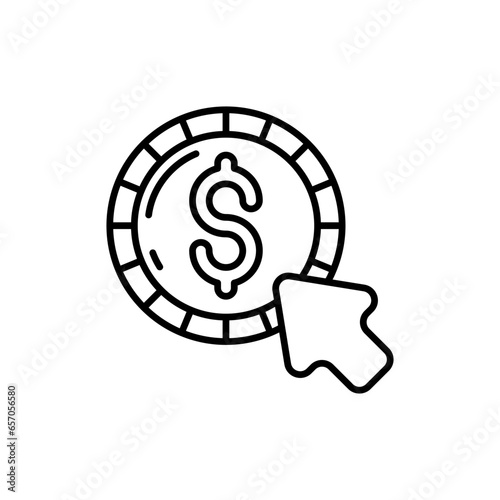Pay Per Click icon in vector. Illustration