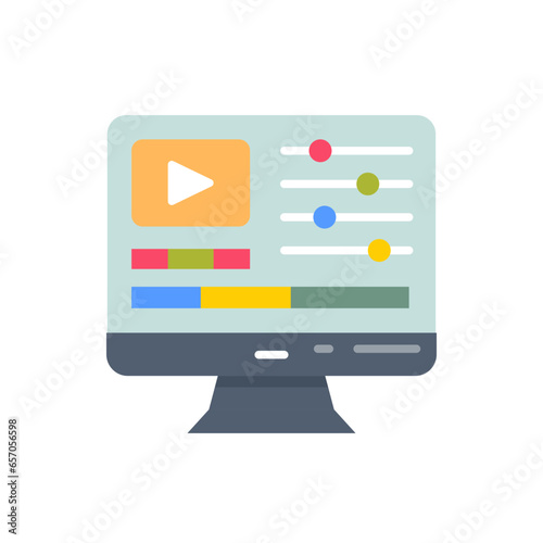 Video Editing icon in vector. Illustration