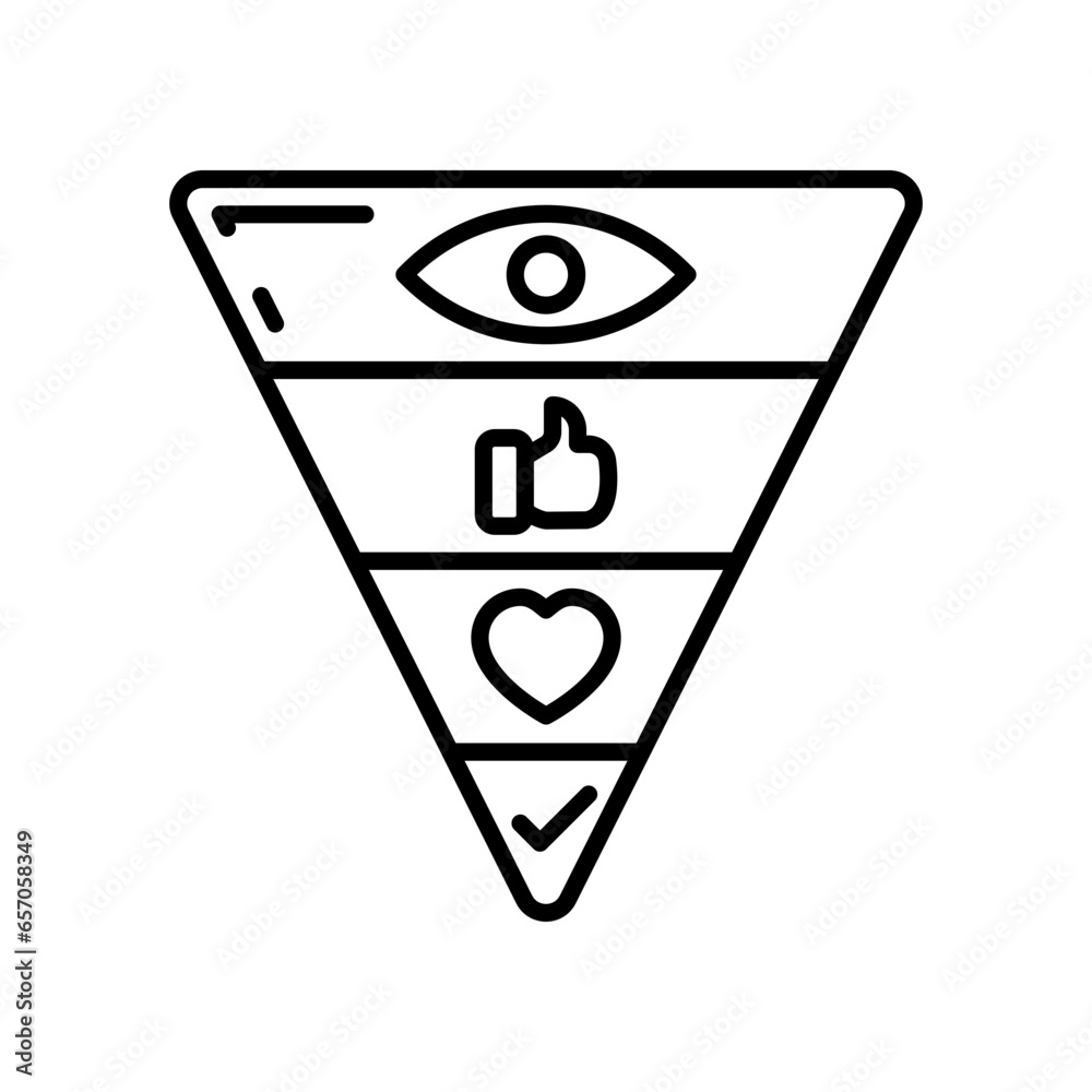 AIDA Model icon in vector. Illustration AIDA Model icon in vector. Illustration