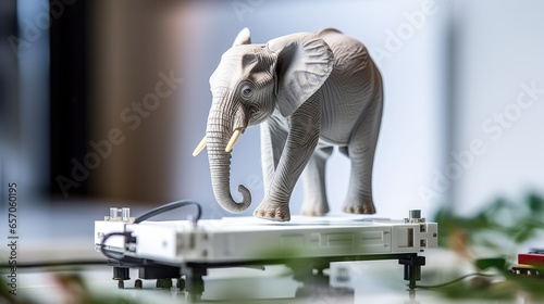 Automatic 3D printer creates tiny elephants photo