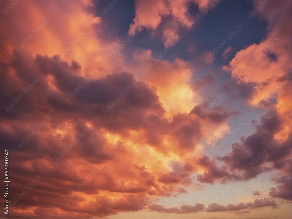 Vibrant Sky Clouds at Sunset