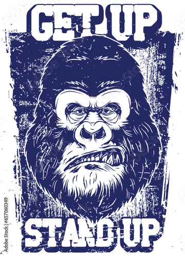 get up gorilla vector