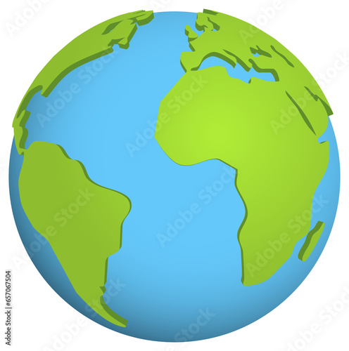 Globe earth world sign.  planet  3d map on the ball shape. Digital surface countries  concept design for ecology and communication  worldwide icon.