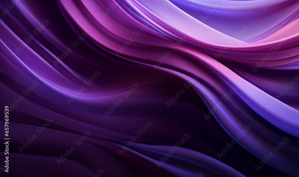 Purple Silk Waves, Generative AI Purple Silk Waves, Generative AI