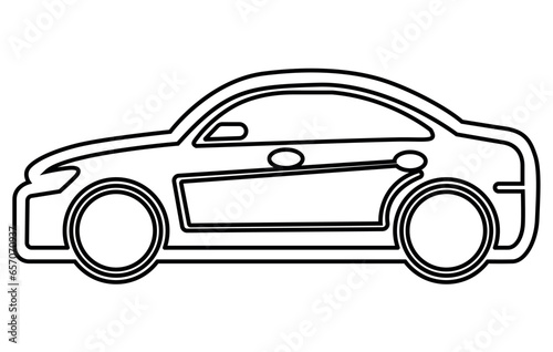 Vehicle Car Outline. Vehicle car Outline vector illustration.