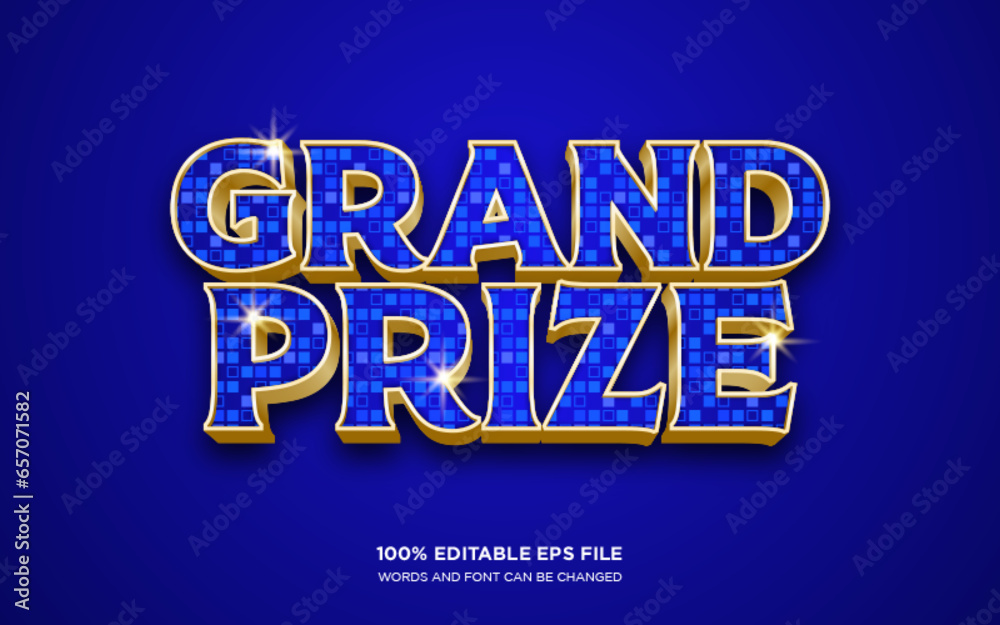 Grand Prize 3D text style effect	
