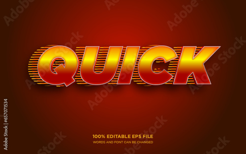 Quick fast 3D text style effect