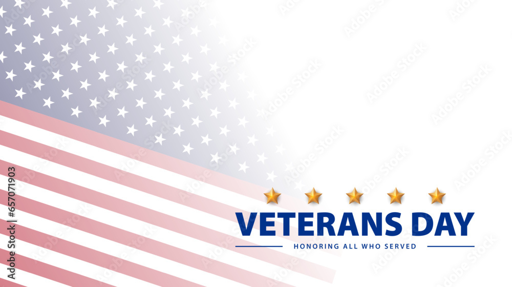 Fototapeta premium Veterans day celebration background. Honoring all who served. November 11. Vector illustration