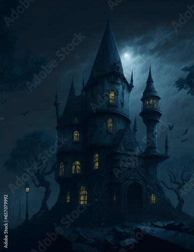 The Sinister Castle in the Darkness © Kheder