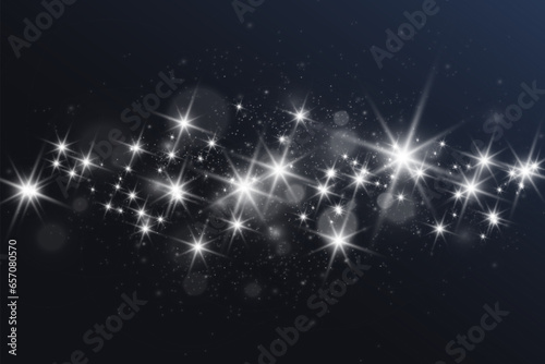 Brilliant dust vector shine. Glittering shiny ornaments for background. Vector illustration.
