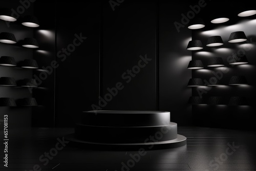 Lights in a monochrome room