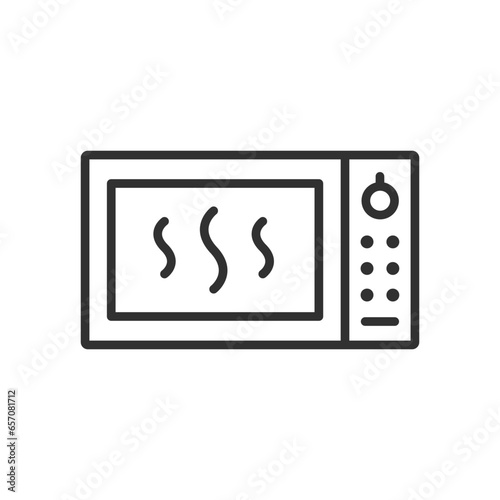 Microwave, linear icon. Line with editable stroke