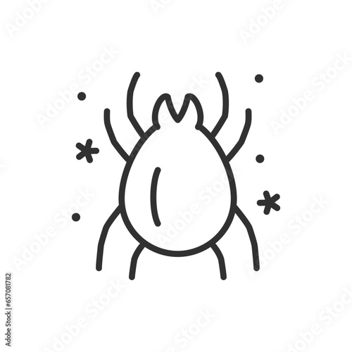 Dust mite, linear icon. Line with editable stroke