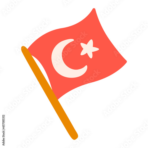 turkish flag illustration