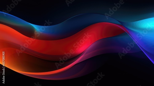 Abstract gradient background with red, blue, yellow, black colors waves
