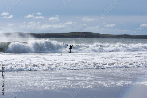 surfer in the waves