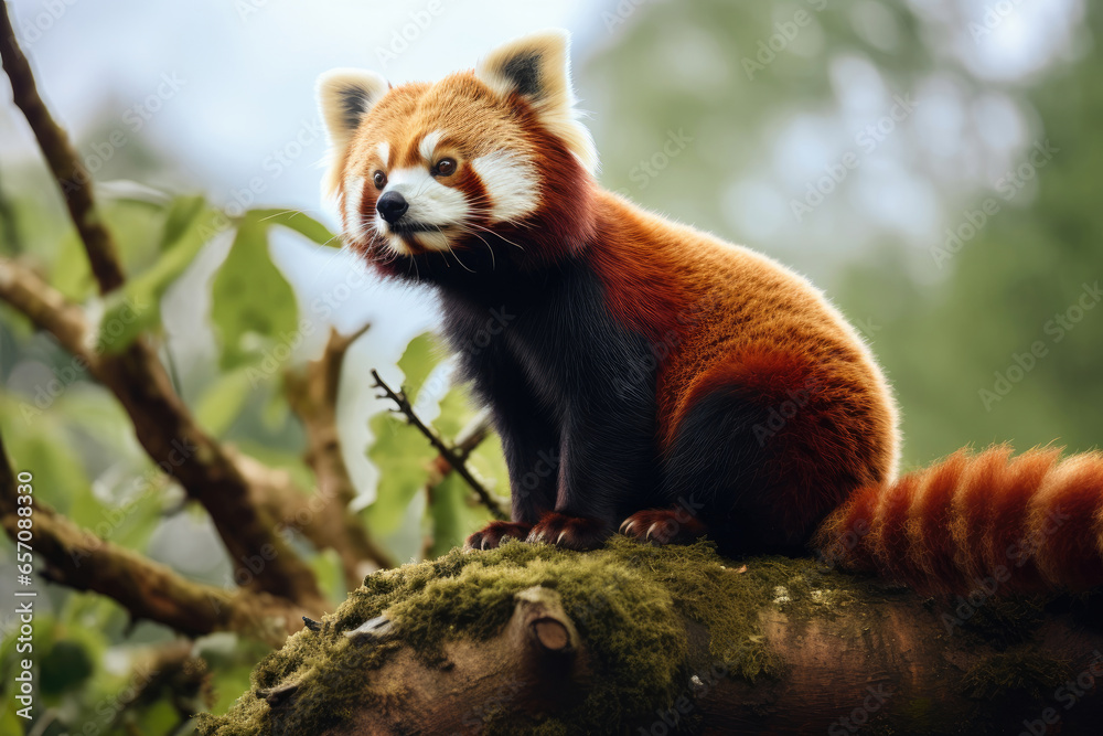 Fototapeta premium Red Panda in the wild