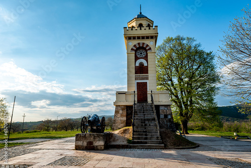 Memorial park Cegar on a Cegar hill near Nis city in Serbia photo
