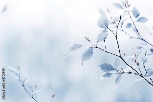 Modern abstract natur winter background  low opacity  with empty copy space