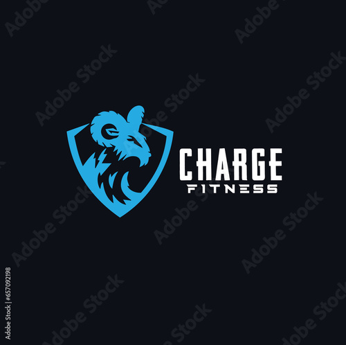 Mountain sheep, Ram Shield fitness logo