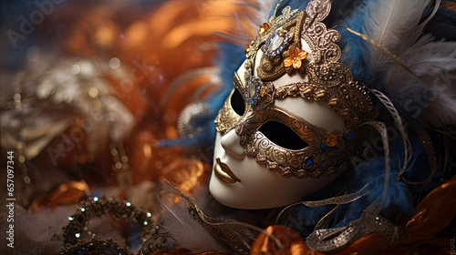 venetian carnival mask close up