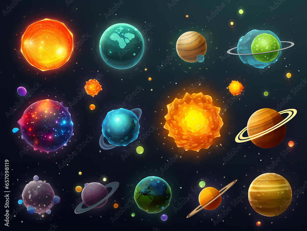 Group Of Planets In Space Group Of Planets In Space