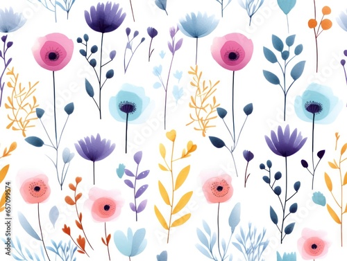 flower pattern water color