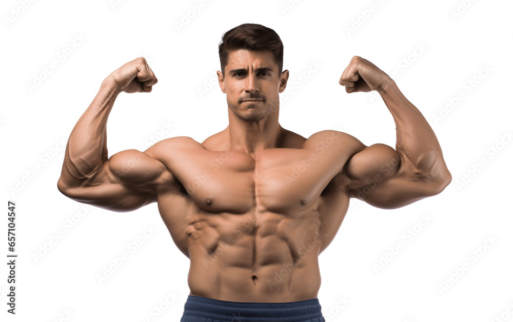 Muscular Strength Exhibit Isolated on Transparent Background