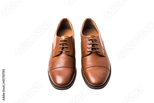brown leather shoes Isolated on a white Background PNG
