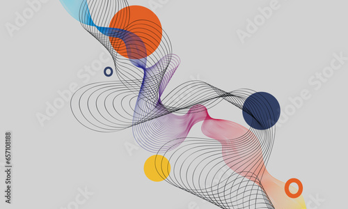 Abstract background with dynamic line wave