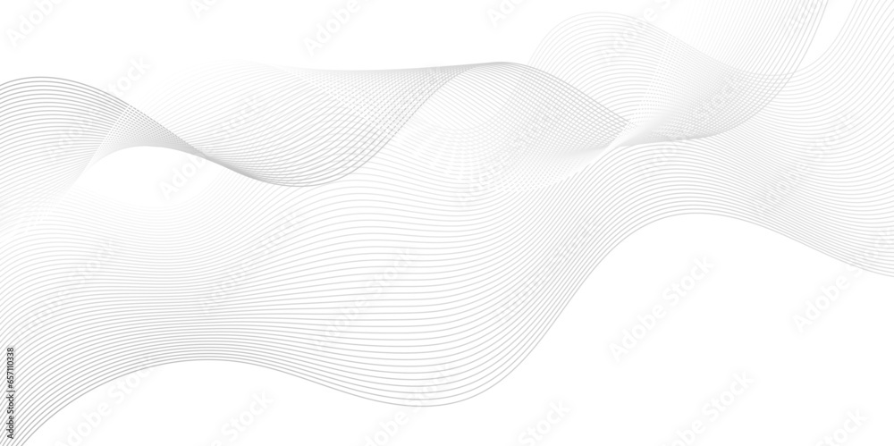 Seamless Abstract grey smooth wave lines element technology swoosh speed wave lines modern stream background. Abstract wave line for banner, template, wallpaper background with wave design. 