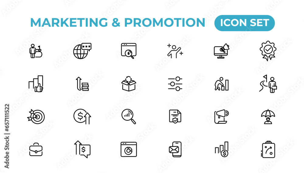 Marketing and promotion linear icons collection.Set of thin line web icon set, simple outline icons collection, Pixel Perfect icons, Simple vector illustration. Marketing and promotion linear icons collection.Set of thin line web icon set, simple outline icons collection, Pixel Perfect icons, Simple vector illustration.