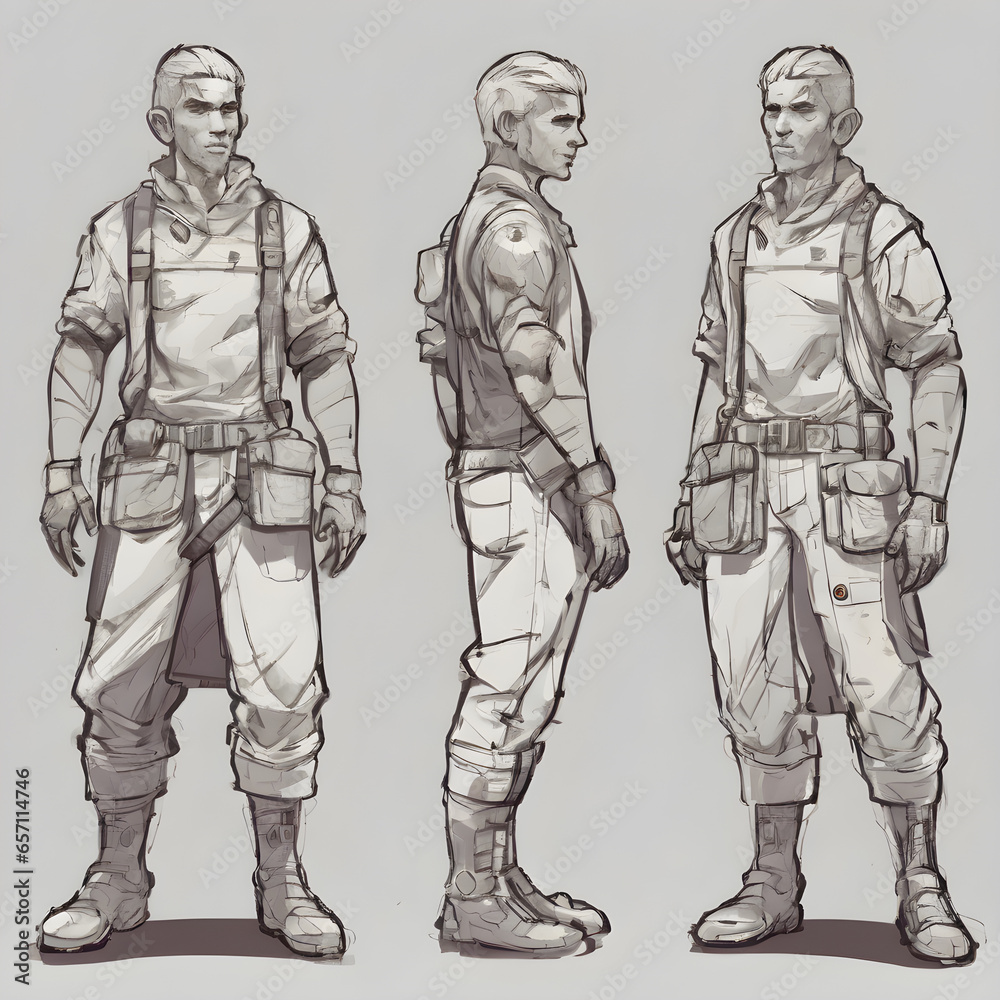 two soldiers in military style two soldiers in military style