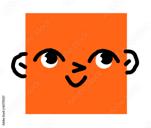 Square geometric figure vector illustration