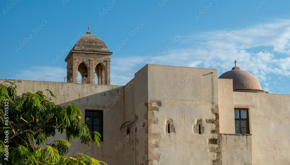 Gonia Monastery or Monastery of Panagia Hodegetria at Kolymvari village Chania Crete island Greece.