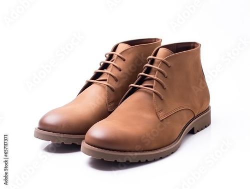 Versatile Men's Brown Leather Ankle Boots, Comfortable Fit