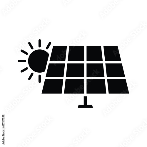 solar battery icon black vector Solar panel