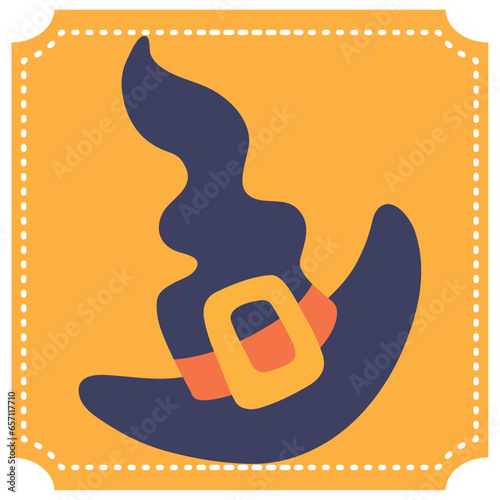 vector icon of a halloween witch goro with white background