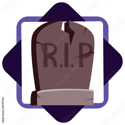 vector image of halloween cemetery tombstones with white background