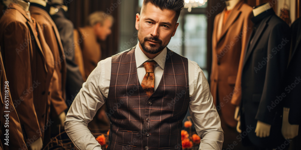 portrait of Custom Tailor, who Design/make tailored garments, applying knowledge of garment design, construction, styling, and fabrics portrait of Custom Tailor, who Design/make tailored garments, applying knowledge of garment design, construction, styling, and fabrics