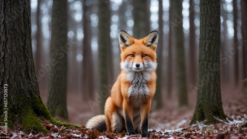 red fox in the woods