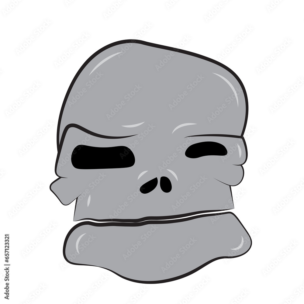 Hand draw human halloween skull Hand draw human halloween skull