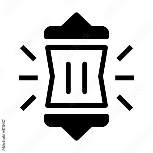 Canvas Print Lantern icon filled line black style