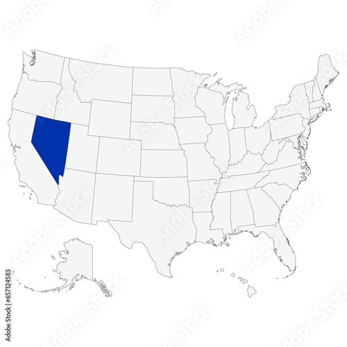 Nevada state map. Map of Nevada. USA map